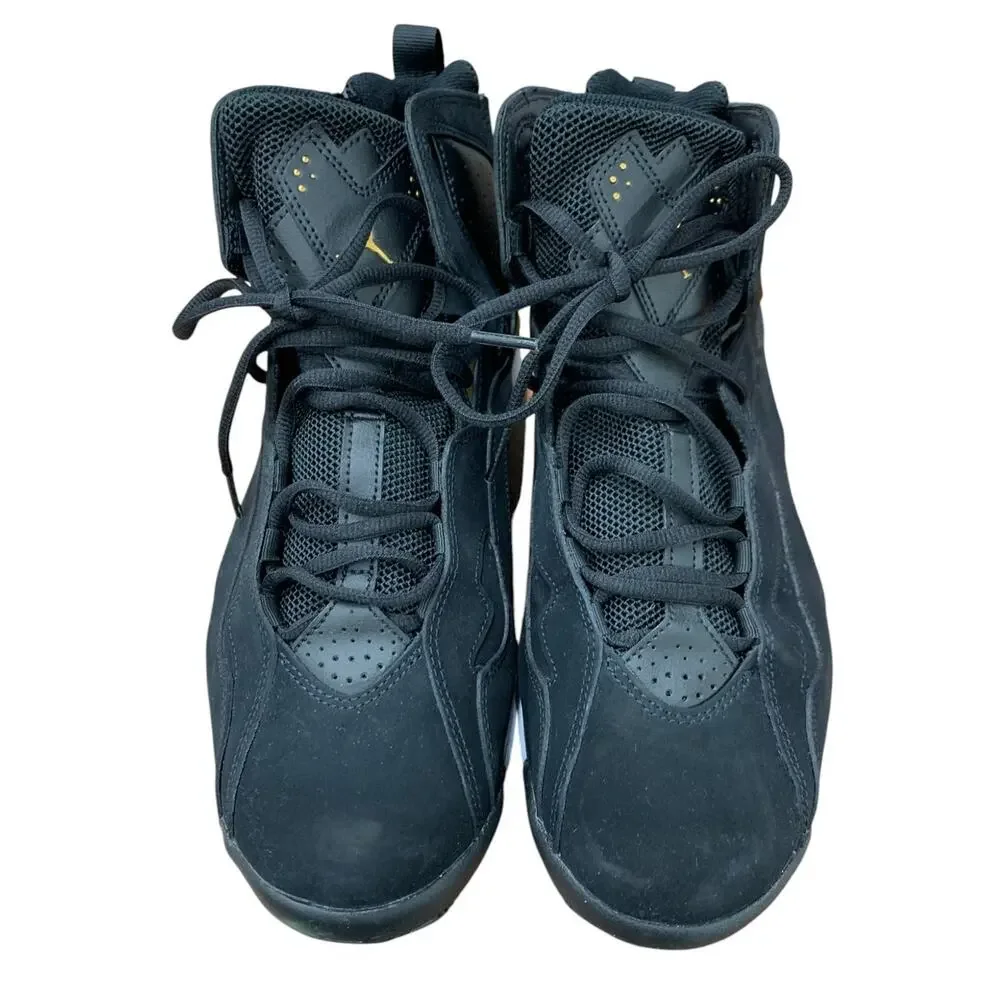 Jordan True Flight 91' Black Metallic Gold MEN SHOES size 11 Suede